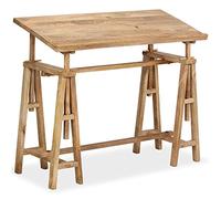 Vidaxl table à dessin bois de manguier massif 116 x 50 x 76 cm bois