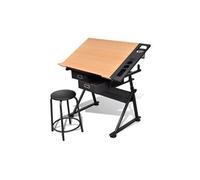 Table à dessin inclinable 2 tiroirs et tabouret