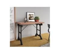 Vidaxl Table À Dîner 110x65x82 Cm Bois De Sapin Massif Et Fer Multicolore