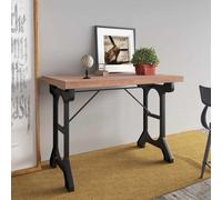 Table à Dîner 110x65x82 cm Bois de Sapin Massif et Fer Comptoir Cuisine vidaXL