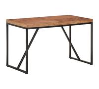 Table À Dîner 120x60x76 Cm Bois Solide D'acacia Et De Manguier - Vidaxl Noir