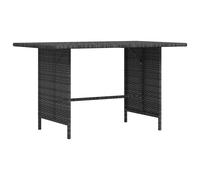 Table à Dîner de Jardin Gris 110x70x65 cm Résine Tressée Terrasse Patio vidaXL