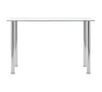 Table à dîner - Viesurchoix - Transparent - Verre trempé - Acier inoxydable - 120x60x75 cm