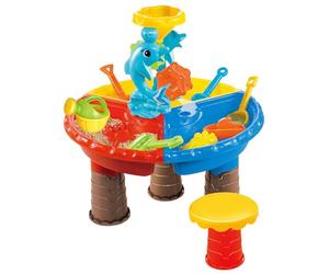 Table à Eau 1 Ensemble Table de Sable colorée avec Dauphin Mignon ABS Sensoriel interactif développement Parent-Enfant Eau et Sable pour Plage intérieure extérieure Ronde