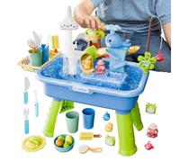 Table à Eau pour - Jeu sensoriel - Évier 4 en 1 avec Circuit d'eau et Pompe - pour garçons et Filles de 4 à 8 Ans, Piscine extérieure d'été