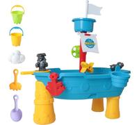 Table à Eau pour Tout-Petits 17 pièces/Ensemble Bateau Pirate Table à Eau pour Enfants de Jeu d' d'extérieur et Accessoires ' et de Sable Jouets sensoriels pour garçons fill
