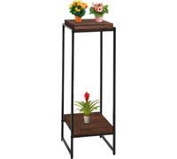 Table à fleurs HWC-K71 MVG-certifié MDF métal brun foncé, 101cm