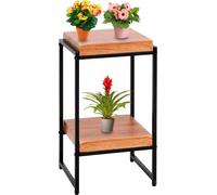 Table À Fleurs Hwc-K71, Étagère À Fleurs Table D'appoint Étagère À Plantes, Certifiée Mvg Mdf Métal Naturel, 61cm Marron