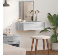 Table à Habiller Murale en Gris Sonoma, 60x40x70 cm