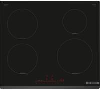 Table induction 60 cm - BOSCH Série 6 - 4 foyers - Noir - H5,1 x L59,2 x52,2 cm - PIE631HB1E