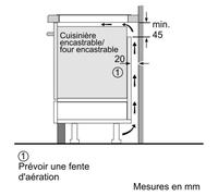 Table à induction Bosch PIJ611BB5E - Série 4 - 59,2 x 5,1 x 52,2 cm