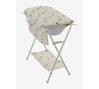 Table à langer 2 en 1 pour poupon en métal RETRO FLOWER écru TU