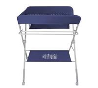 Table à Langer à Roulettes Pliable,Commode à langer avec ceinture de sécurité et compartiments de rangement,Combinaison à langer,Nés Design Ergonomique-80 * 58 * 90cm-bleu marine