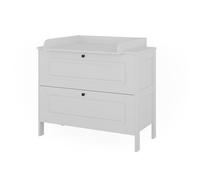 VitaliSpa Table à Langer Ajaton Blanc 108x98cm | avec 2 tiroirs, convient aux matelas à langer standards jusqu'à 85 cm