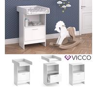 Table à langer Armoire à langer Commode à langer Leo blanc tiroir Étagère Vicco