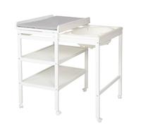Roba - Table à langer extensible Baby Pool - baignoire coulissante, matelas gris inclus - Blanc
