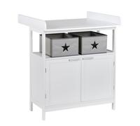 roba 'Hamburg' table à langer Panneau de fibre haute densité (HDF), Plastique, Bois Blanc