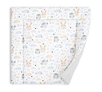 Table à langer bebe 75x72 cm - matelas à langer pliable imperméable et portable en coton lavable pour commode Hemnes ou Malm 75 x 72 Oeko-Tex Hiboux