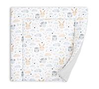 Table à langer bebe 75x72 cm - matelas à langer pliable imperméable et portable en coton lavable pour commode Hemnes ou Malm 75 x 72 Oeko-Tex Chouettes