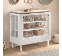 Table À Langer Bébé En Hêtre Massif Aubane Blanc TU