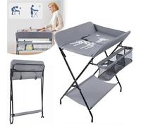 Table à langer bébé pliable, Combinaison à langer enfants, Commode à langer Étagère à langer, Gris