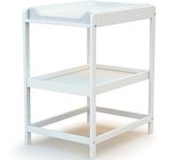 Table à langer en bois de hêtre Confort blanc