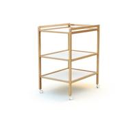 Table à langer hêtre verni - deux étagères - FORMULA BABY - Classique - Intemporel - Marron