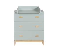 Table à Langer Mobili Rebecca Tessen 100x80x42 MDF Pin Vert d'Eau Marron Scandinave