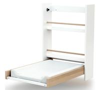 AT4 - Table à langer murale rabattable EAZY en bois Blanc et Hêtre Verni - Taille unique