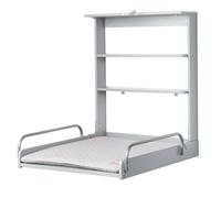 Table à langer murale pliante + matelas à langer déperlant roba style gris taupe / gris argenté TU