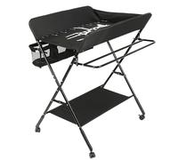Table à langer pliable, imperméable et réglable en hauteur,80 * 66 * 98cm (NOIR)