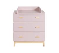 Rebecca Mobili Commode avec Table à Langer, Table à Langer Bébé, Rose Marron, Pin MDF, Gain de Place, avec Table à Langer Amovible - Dimensions HxLxP: 100 x 80 x 42 cm - Art. RE6984