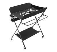 Table à langer réglable en hauteur, table à langer pliable, matelas à langer mobile, en tissu Oxford amovible, hauteur 3 : 94 à 100 cm, protège le dos, plateau latéral, support de séchage, 25 kg, 0-12