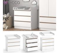 Vicco Commode à Langer Emma, Blanc, 80 x 87 cm