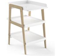 Table a langer TSUGA - Bois massif et MDF - L.58 x P.71,1 x H.101,2 cm - Pour matelas 50x70 cm - Blanc mat
