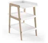 Table à langer TSUGA - Bois massif et MDF - L.58 x P.71,1 x H.101,2 cm - Pour matelas 50x70 cm - Blanc mat
