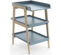 Table a langer TSUGA - Bois massif et MDF - L.58 x P.71,1 x H.101,2 cm - Pour matelas 50x70 cm - Bleu orage