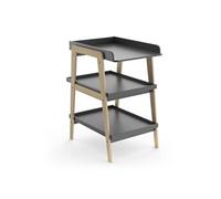 Table A Langer Tsuga - Bois Massif Et Mdf - L.58 X P.71,1 X H.101,2 Cm - Pour Matelas 50X70 Cm - Gris Graphite
