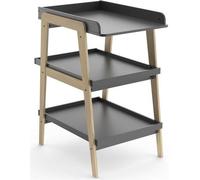 Table a langer TSUGA - Bois massif et MDF - L.58 x P.71,1 x H.101,2 cm - Pour matelas 50x70 cm - Gris graphite