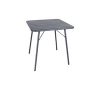 Table à lattes carrée en acier 700 mm grise