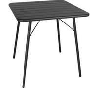 Table à lattes carrée en acier Bolero 700 mm noire G