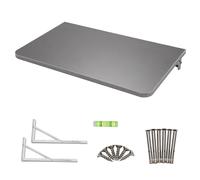 Table à linge pliable murale et bureau - Table flottante polyvalente pour cuisines, buanderies, bars à domicile et salles à manger - Noir 80 x 50 cm