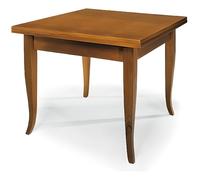 Table à livre carrée en noyer - Table extensible classique - Marron - Bois - Panneaux de particules - Carré