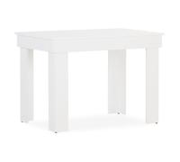 Homestyle4u Table de salle à manger 2648 pratique en bois massif blanc 90 x 60 cm 2 personnes