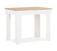 Homestyle4u Table de salle à manger (2649) – en bois blanc 90×60 cm, aspect chêne massif, 2 personnes
