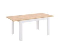 Table à manager table extensible 135x86 cm blanc