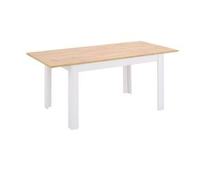 Table à manager table extensible 135x86 cm blanc