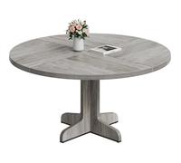 Table à Manger 120CM,Table Ronde,Table à Manger Bois, Table De Cuisine 4 à 6 Personnes, pour Salles à Manger et Cuisines, Gris