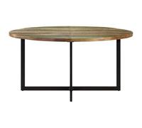 Table à Manger 150x75 cm en Bois Massif Recy vec Pieds en Fer | Bois récupéré, teck, manguier, pin, hêtre, fait main, pieds en fer, style industriel, écologique