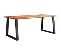 Table à manger 200x90x75 cm bois d acacia solide à bord vif